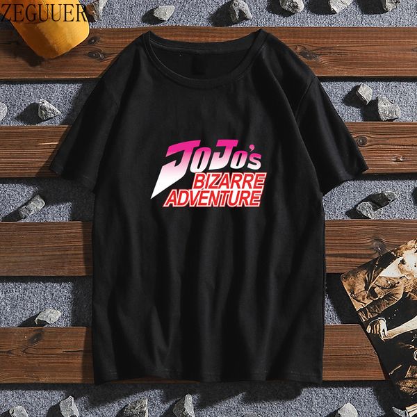 

showtly ​​прохладный мужчины / женщины майка jojo bizarre graphic print приключения прохладный японский аниме стиль soft черная футболка o-о