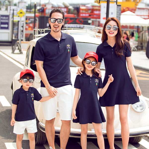 

new summer mother daughter dresses sports clothing family matching pajamas dad beach clother twins brother sister look clothes, Blue