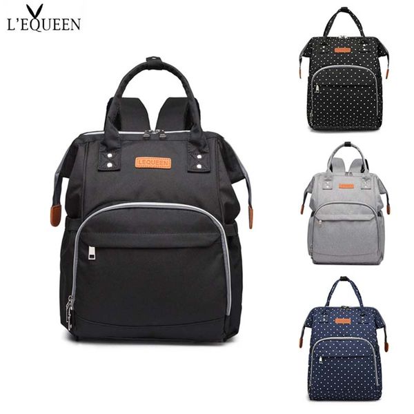 

diaper bags lequeen backpack bag travel polka dot maternity multi-function waterproof wet accessories