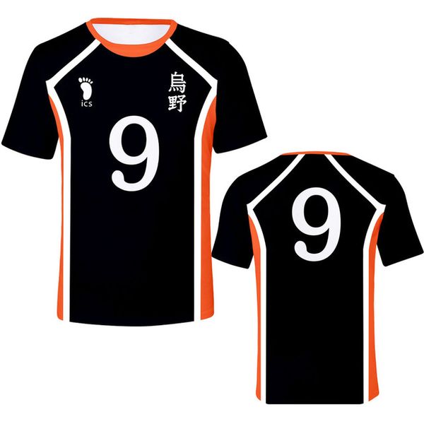 

men haikyuu anime volleyball junior jersey summer sports 3d print shirts harajuku horror hippie men clothing