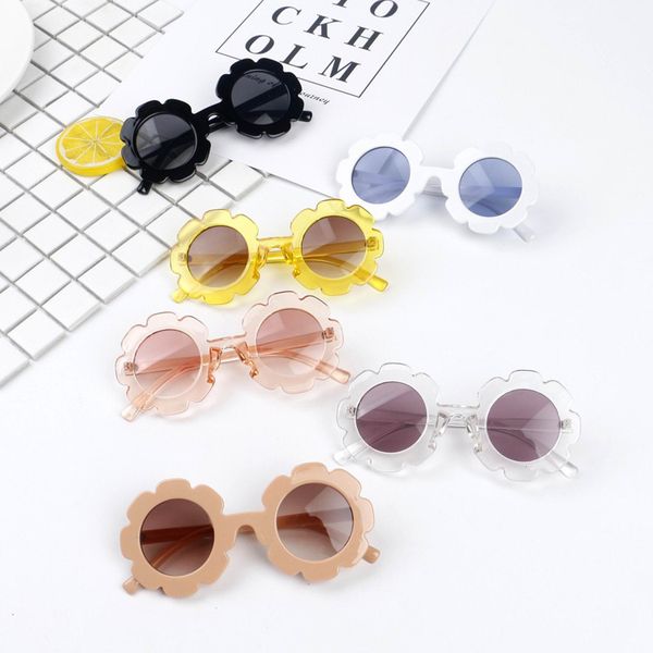

sunglasses children flower fashion baby sunflower glasses boys and girls kids shades for, White;black