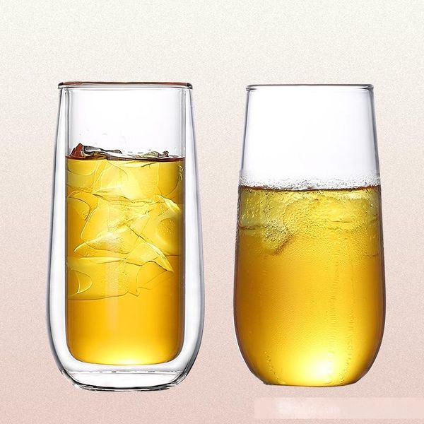 

230ml 400ml glass mugs hand blown double wall beer drinks coffee mug espresso coffee milk cups