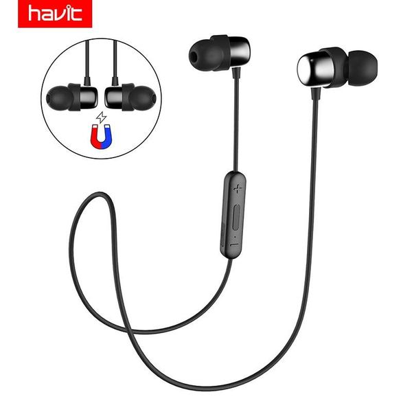 

bluetooth headphone sport v4.2 ipx5 sweatproof magnetic earplugs wireless earphone waterproof stereo with microphone i39