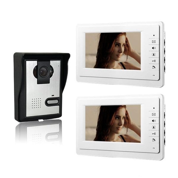 

xinsilu 7 inch color intercom wired video door phone 1v2 video citofono home intercom system v70f-l 1v2