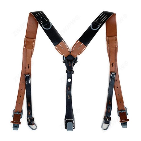 

вторая мировая войны у ремня y-типа плечевого ремня верхнего слой чистой кожи коровы высокого класс экспорт воспроизведения фильмы и телевиз, Black;gray