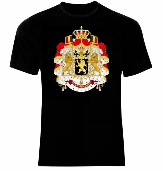 

coat of arms of the belgium belgian arms flag t-shirt all sizes 2020 fashion brand men's streetwear t-shirt solid color