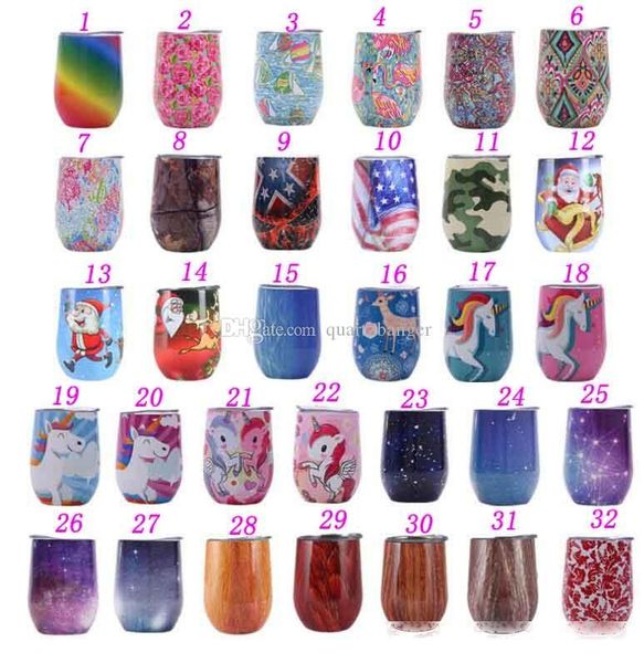 

12oz egg cups coffee mug tumbler 304 red wine stainless steel mugs with lid double wall vacuum bottles beer tumblers multiple colors