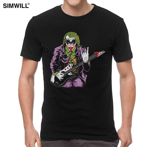 

funny the joker play guitar t shirts novelty design suicide squad t-shirt short sleeve cotton leisure tshirt trendy merchandise