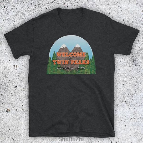 

new arrived fashion cool summer men t shirt twin peaks welcome to twin peaks sign cult drama tv show david lynch mens t-shirt