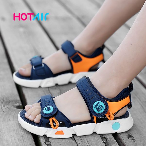 

summer kids fashion sandals boys 2020 sock style matching design soft durable rubber sole comfortable boys sandals with #28-38, Black;red