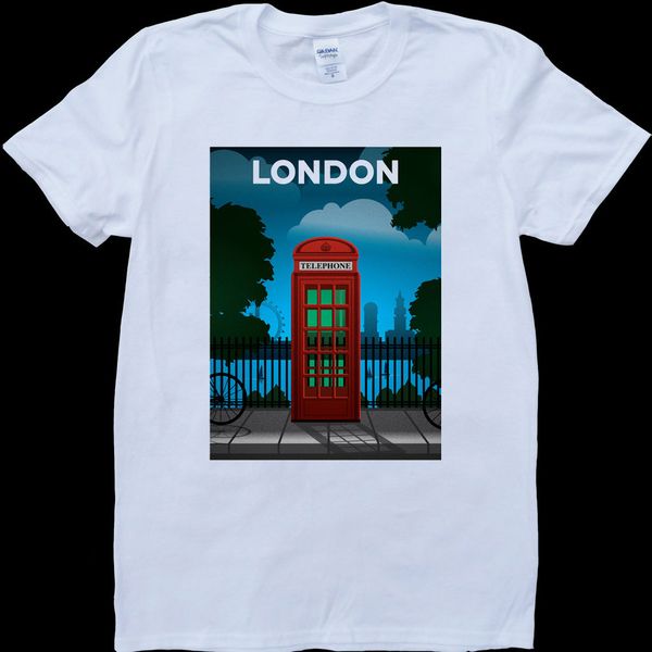 

2019 summer fashion streetwear summer style cotton short slevee london white, custom made t-shirtmale tees