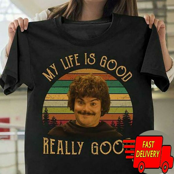 

джек блэк суперначо my life is good действительно хороший футболка черный размер s-3xl