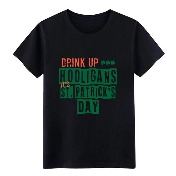 

st patricks day irish drink up its st pattys day t shirt knitted 100% cotton plus size 3xl vintage fitness humor family shirt
