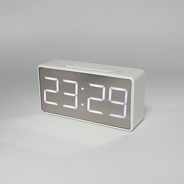 

led digital alarm clock with usb port snooze table clock electronic deskbedside student alarm mirror