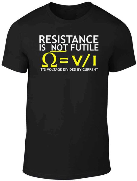 

mens voltage divided by current t-shirt - funny t shirt electrician joke science