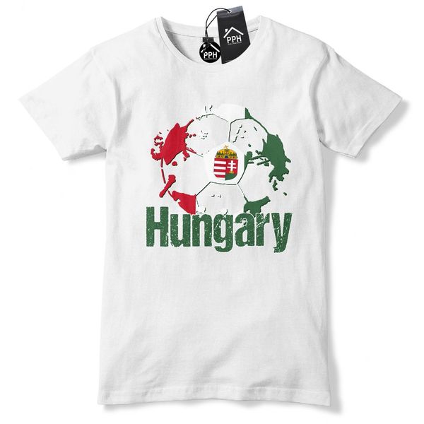 

2019 summer hungary footballer shirt red white t shirt hungarian t shirt tee mens gift tee