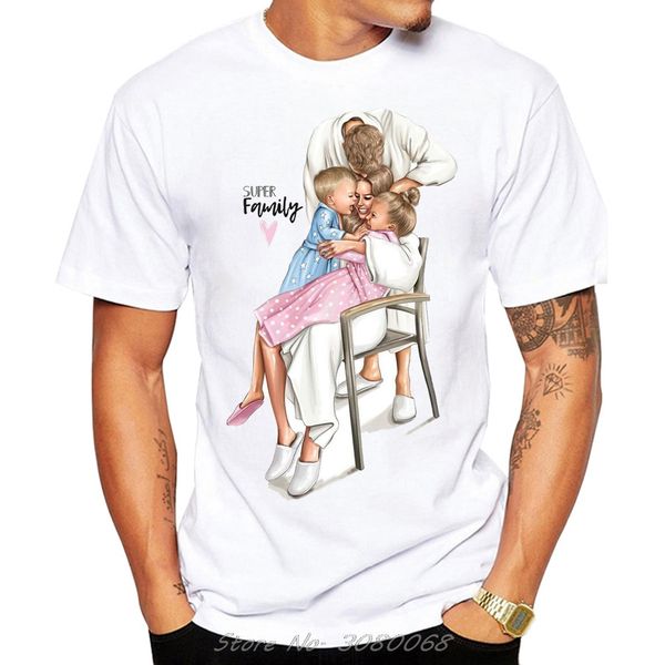 

family matching t-shirt men father son daughter outfits t shirt mom mum vogue boy girls tshirts gift for men super family