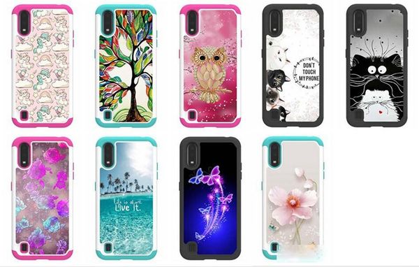 

shockproof case for samsung a71 a51 a01 s10 5g s10e s10 s9 hard pc tpu defender totoro owl cat flower butterfly hybrid armor ocean sea cover