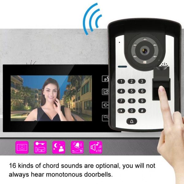 

doorbells 7in rfid password video door phone wired intercom doorbell kit with no lock 806fd11 2021
