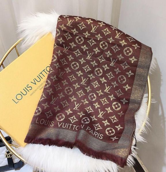 

fahsion style spring summer women's bright gold yarn-dyed scarf shawl autumn soft scarf for women long scarves size 180*70cm, Blue;gray