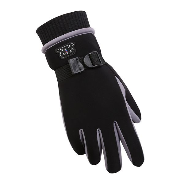 

Cool Winter Outdoor Sports Thickened Keep Warm Gloves Windproof Waterproof Antislip Driving Screen Touch Five Fingers Glove