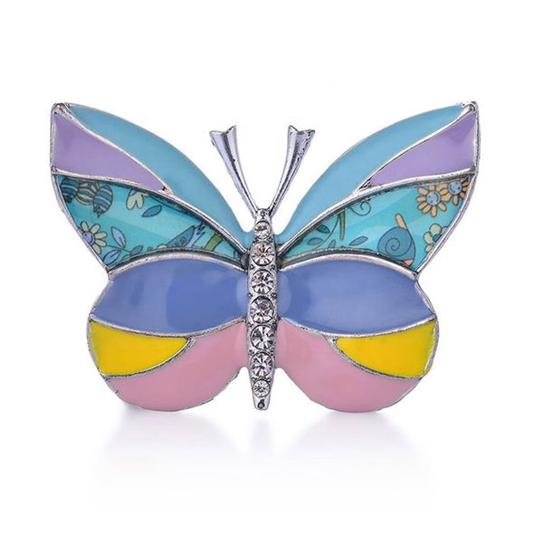 

brooch of butterfly enamel brooches for women girls multifunctional alloy exquisite insect rhinestones scarf dress brooch pins, Gray