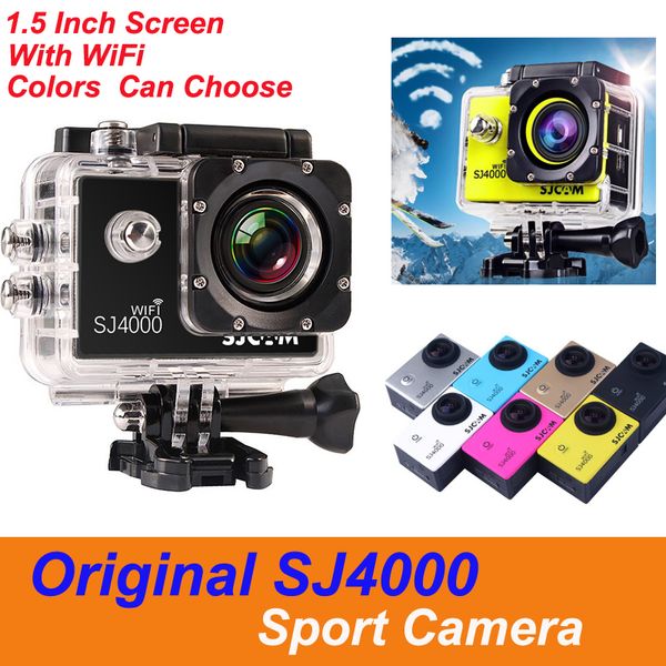Горячая продажа Оригинал SJCAM WiFi SJ4000 1080P Full HD Action Digital Sport камера 1,5-дюймовый экран Под водонепроницаемый 30M Запись видео камеры