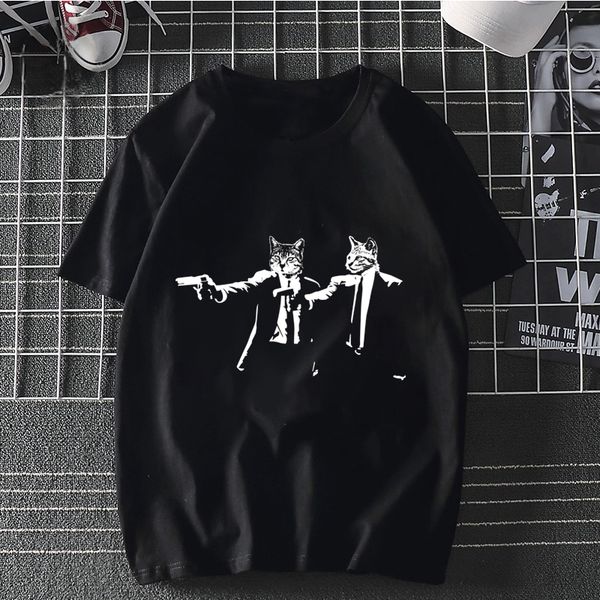 

cat fiction novelty mens funny t shirt streetwear women tshirt relax zone prints tee shirt homme