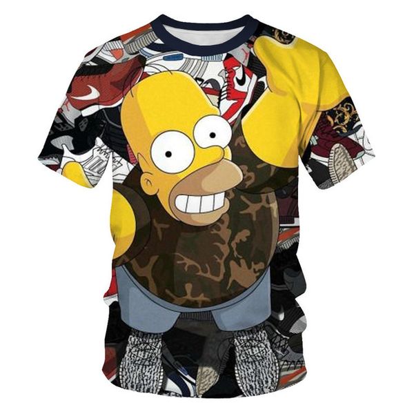 

new simpsons couple street summer 3d print shirts anime hentai kawaii men clothing