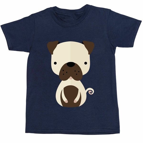 

геометрическая cute chubby tailed мопс дети мальчики t-shirt vintage tee shirt