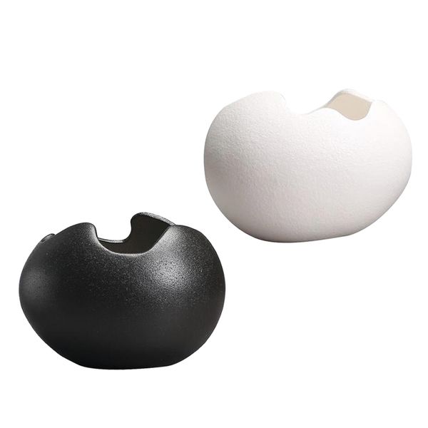 

2pcs european style vintage hydroponics flower succulent nursery black&white