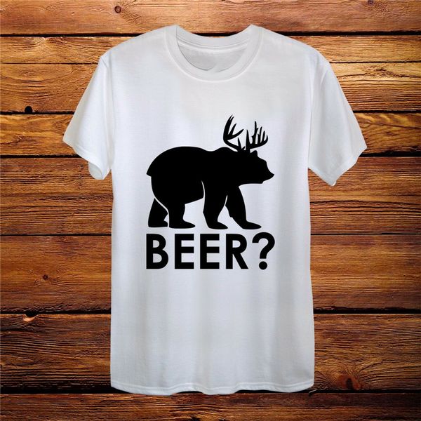 

beer deer bear moose elk hunting t-shirt men women fitted fun custom graphic tees tee shirt