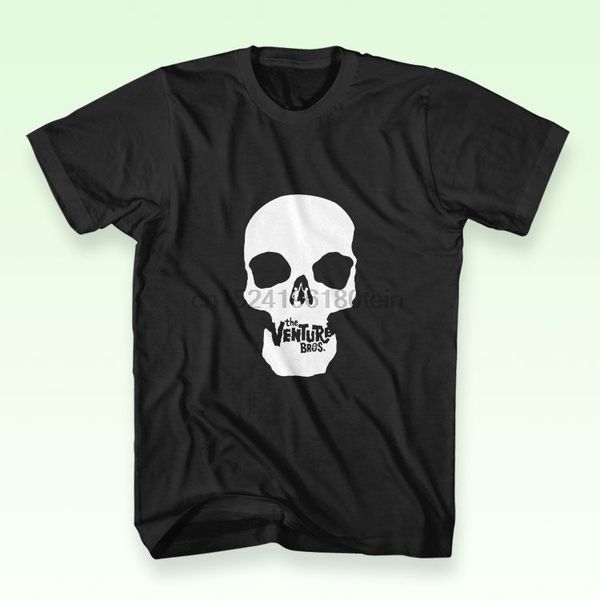 

брок самсон venture bros череп черный тис mens t-shirt обычный размер s-3xl