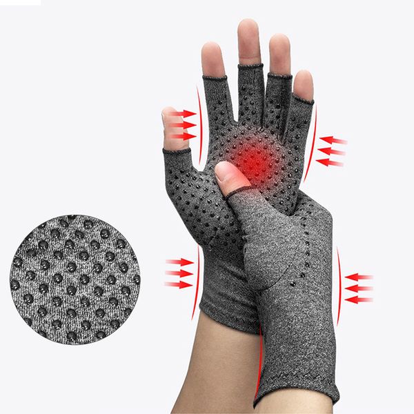 

arthritis gloves rheumatoid compression hand glove for magnetic anti arthritis health osteoarthrit compression therapy gloves, Black;red