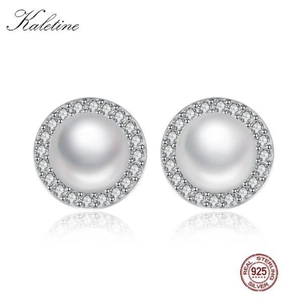 

kaletine real пресноводные жемчужные серьги для женщин мода стерлингового серебра 925 белое золото цвет серебро 925 ювелирные изделия, Golden;silver