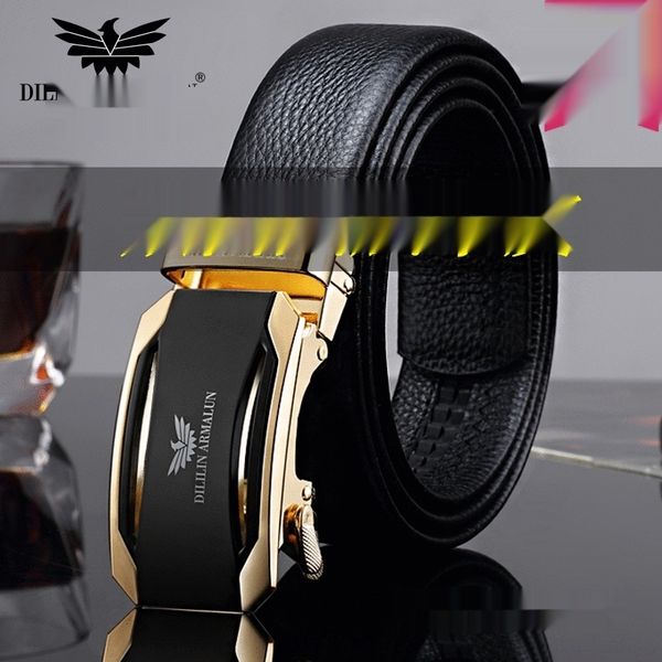 

royal men's automatic buckle genuine pure royal men's automatic belt beltbuckle genuine pure leather leather belt lzhwa, Black;brown