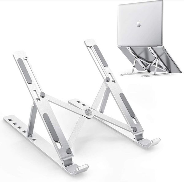 

lapstand portable 6 heights adjustable aluminum desksupport holder folding ultra for macbook up to 15.6 inch