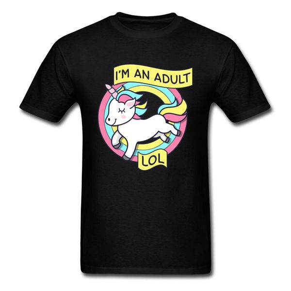 

unicorn im an t-shirts men t shirts comics tee-shirt lol tee clothes black geek pure cotton crewneck summer
