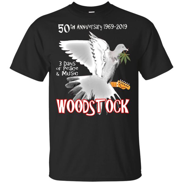 

woodstock 50th anniversary t-shirt woodstock aquarian exposition black-navy men cool casual tee shirt