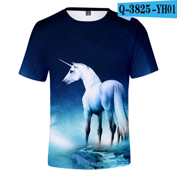 

unicorn rainbow cartoon 3d print shirts aesthetic comics plus size men clothing