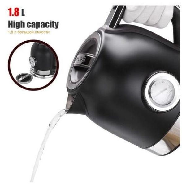 

1.8l colorful 304 stainless steel electric kettle with water temperature meter 1500w household 220v quick heating electric boili