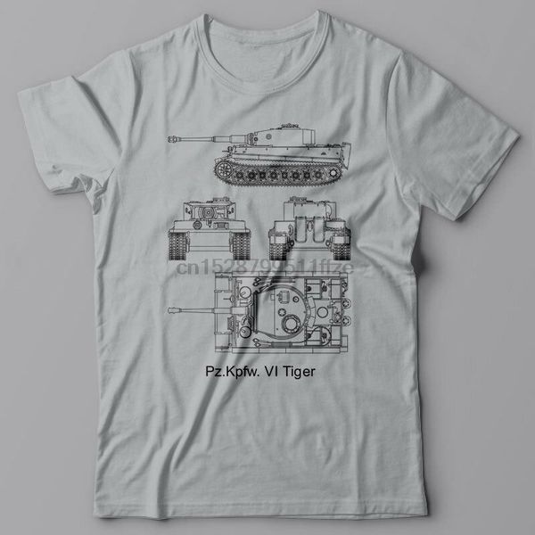 

battle tank kpfw tiger t-shirt military germany wwii ww2 world of tanks new brand-clothing hip-hop simple splicing t-shirts