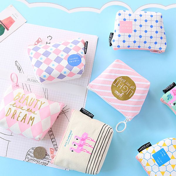 

canvas coin purse holder mini sanitary napkin bag sanitary pad pouch cosmetics organizer storage bags women wallets