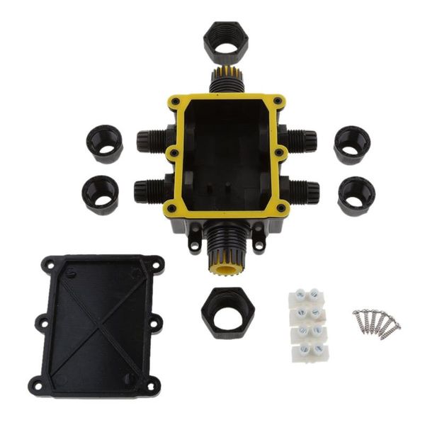 

black junction box junction box waterproof ip68 terminals - 6 terminals