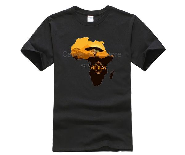 

men's t shirt cartoon fun 2019 summer funny print men cool african safari new fashion printed men's t shirt short sleeve