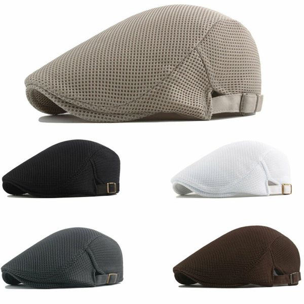 

sommer herren mÃ¼tze hut mesh cabbie golf driving sun flat beret, Blue;gray