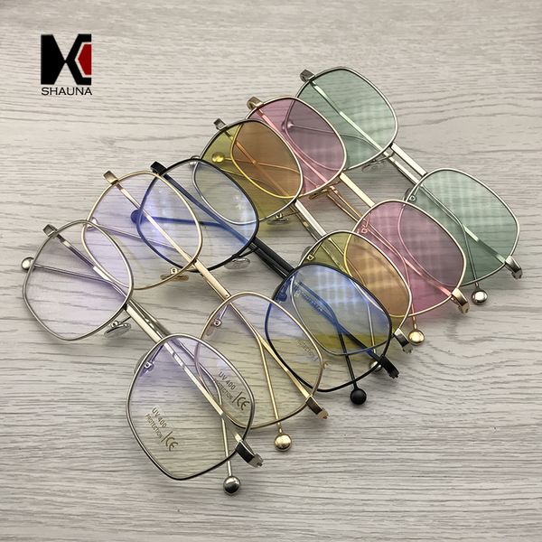 

sunglasses shauna trend spring summer styles women square fashion men metal frame tinted/clear lens glasses, White;black