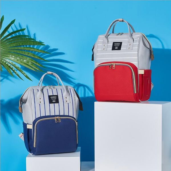 

fashion stripe mummy diaper bag multifunctional mommy backpacks large capacity travel maternity women bags baby care nursing diaper bag