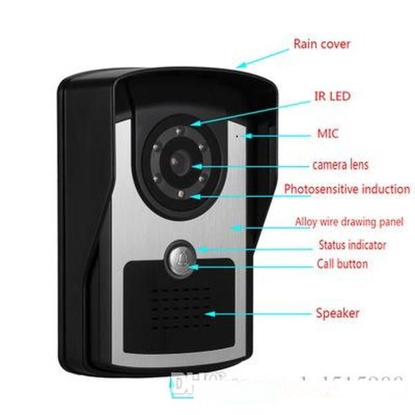 

color wifi intelligent video doorbell ip55 hd waterproof electronic doorbell intercom home smart electronic visual cat eye