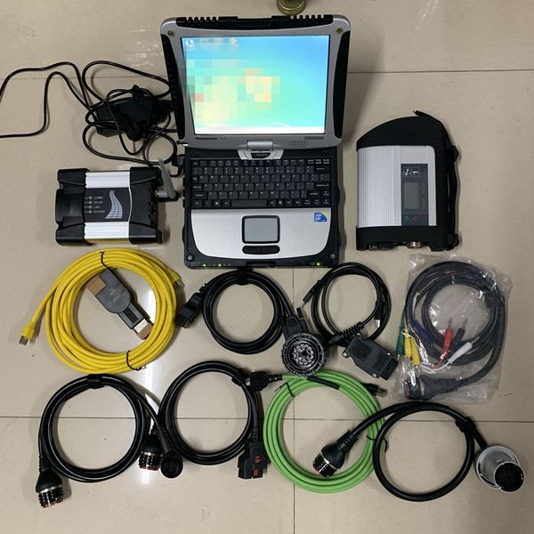 

2in1 used lapcf19 4g auto diagnosis programming tool mb star c4 sd connect c4 icom next wifi diagnosis v09/2020 software